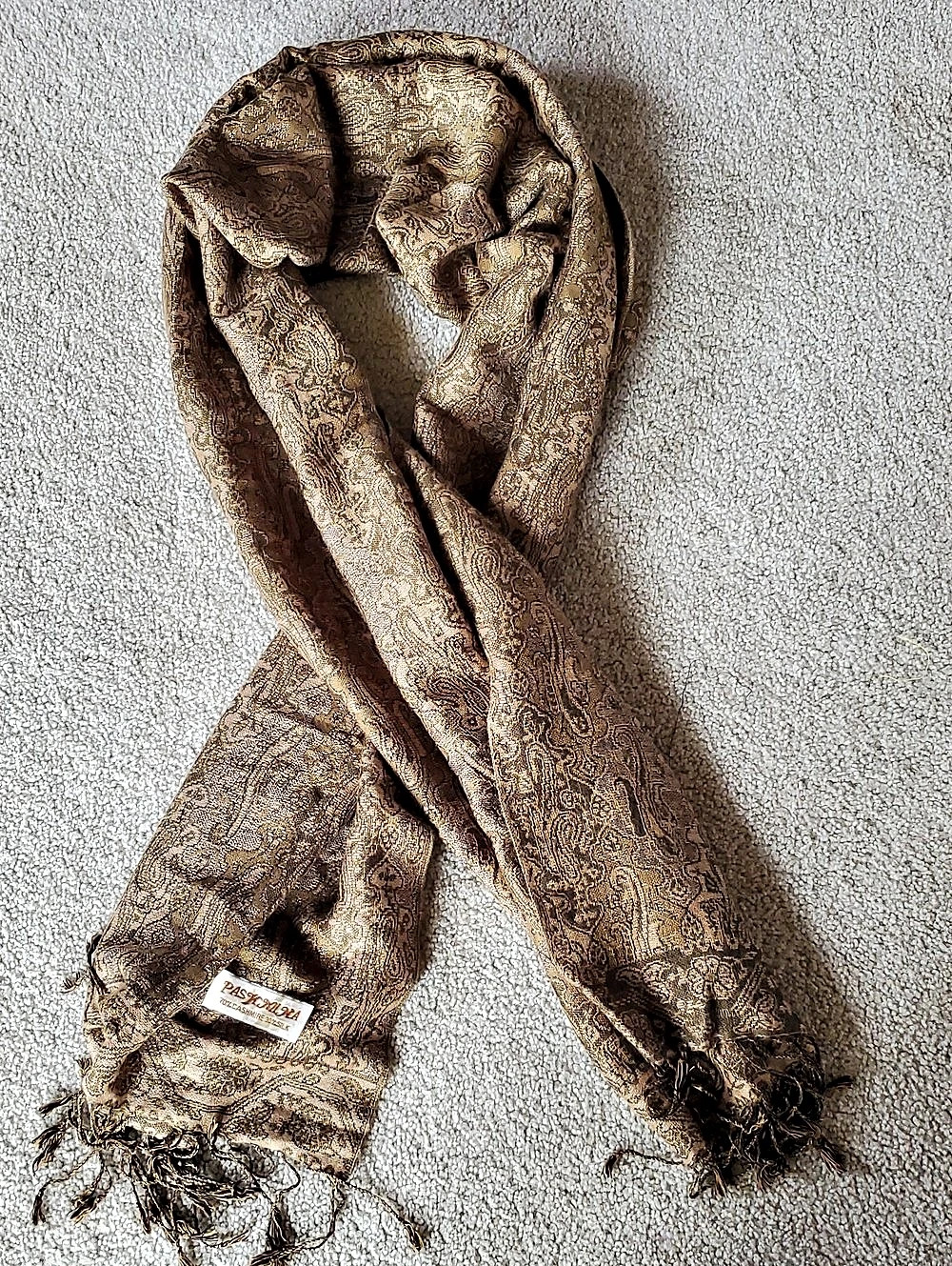 Vintage Pashmina Cashmire Silk Scarf
